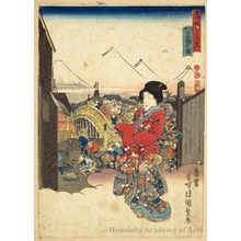 歌川国貞: Nihonbashi - ホノルル美術館