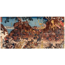 歌川国芳: Battle at Minatogawa - ホノルル美術館
