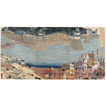 Utagawa Kuniyoshi: Restoration of a Castle by Öta Shunei - Honolulu Museum of Art