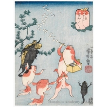 Utagawa Kuniyoshi: Gold Fish: Making Bubbles - Honolulu Museum of Art