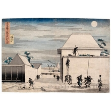 Utagawa Kuniyoshi: The Night Attack, Chüshingura Act 11 - Honolulu Museum of Art