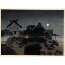 Komura Settai: Evening scene at yushima - ホノルル美術館