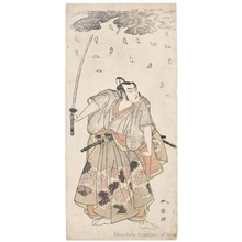 勝川春章: Matsumoto Köshirö IV as Asamazaemon Terumasa - ホノルル美術館