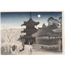 三木翠山: Kiyomizu Temple on a Spring Night - ホノルル美術館
