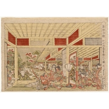 Utagawa Toyoharu: Pulling Off the Armor at Wada's Banquet - Honolulu Museum of Art
