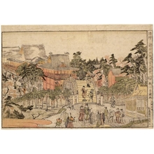 歌川豊国: View of Kameido Shrine - ホノルル美術館