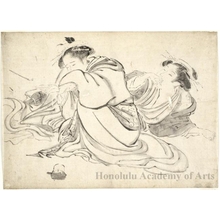 無款: Two Geisha Girls (A copy of Kiyonaga’s painting) - ホノルル美術館