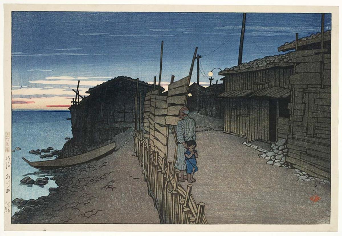 Yoshida Village, from the Series “Ten Views of Mount Fuji