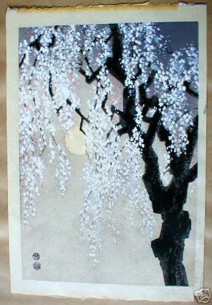 Kotozuka Eiichi: Drooping Cherry Blossoms - 垂れ桜 - Ohmi Gallery 