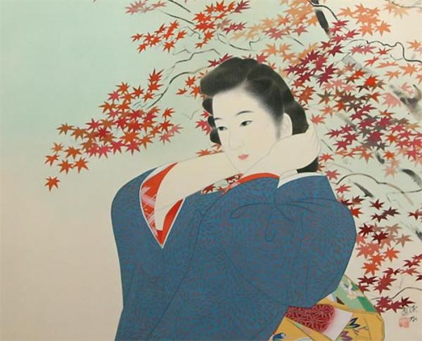 伊東深水: Endless Autumn — 綿秋 - Japanese Art Open Database 
