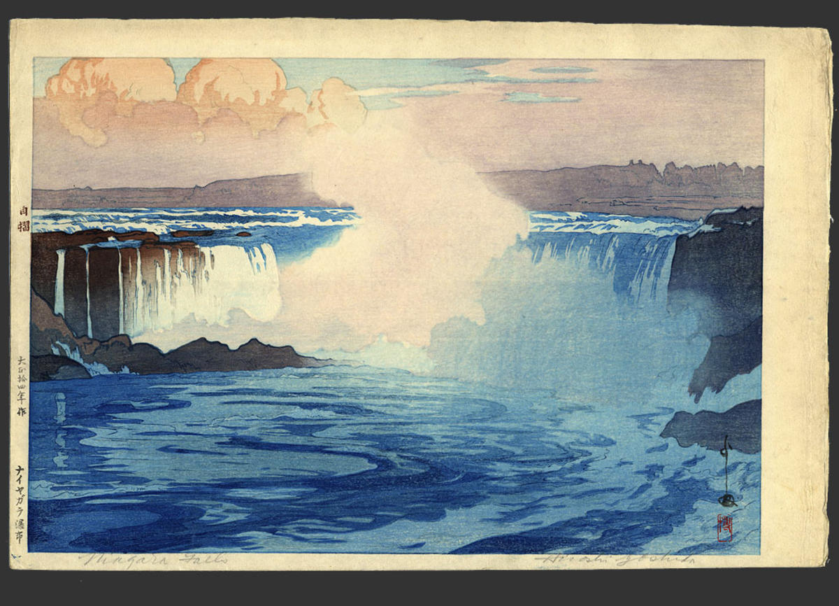 Japanese Print Niagara Falls By Yoshida Hiroshi Japanese Print Niagara Falls By Yoshida Hiroshi