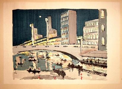 Akamatsu, Rasaku: The Ebisubashi Bridge - Japanese Art Open Database