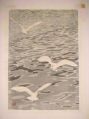 Aoyama Masaharu: Seagulls - Japanese Art Open Database