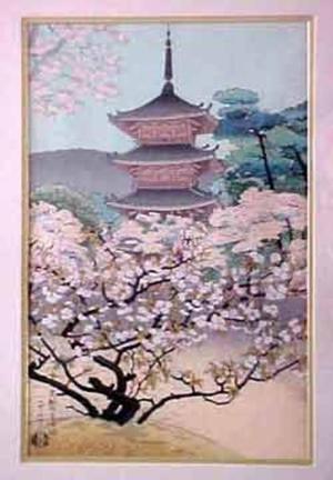 Asada Benji: Springtime at Ninnaji Temple - Japanese Art Open Database