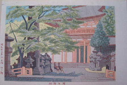 Fujishima Takeji: Kasuga Jinjya — 春日神社 - Japanese Art Open Database