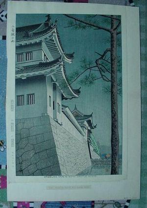 Fujishima Takeji: Drizzling Rain in Nijyo Castle Kyoto - Japanese Art Open Database