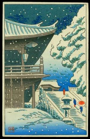 藤島武二: Temple in the Snow - Japanese Art Open Database