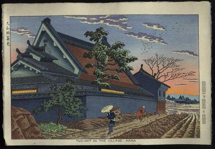 Fujishima Takeji: Twilight in the Village, Nara - Japanese Art Open Database