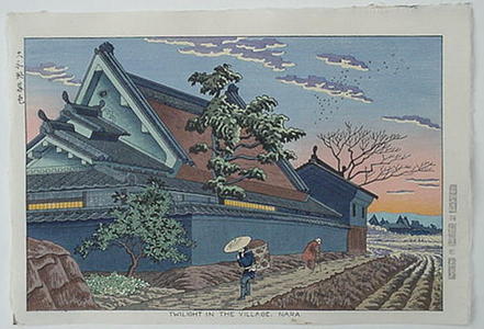 Fujishima Takeji: Twilight in the Village, Nara - Japanese Art Open Database