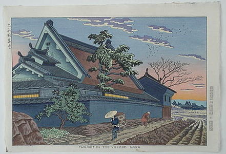 藤島武二: Twilight in the Village, Nara - Japanese Art Open Database