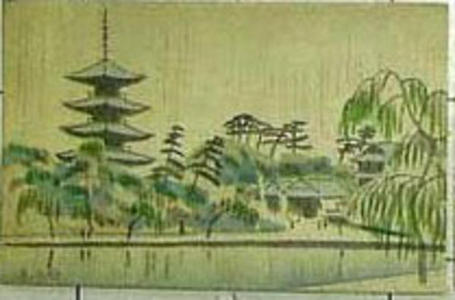 Fujishima Takeji: Nara Sarusawa Pond — 猿沢の池 - Japanese Art Open Database