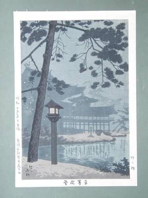 Fujishima Takeji: Fireflies at Byodo-In Temple — 平等院蛍 - Japanese Art Open Database