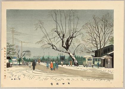 藤島武二: Light Snow at Demachi — 出町淡雪 - Japanese Art Open Database