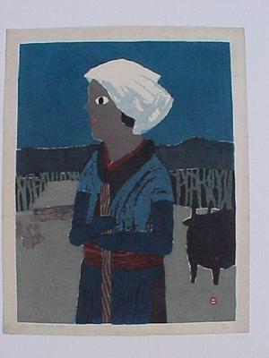 Azechi Umetaro: Farm Woman - Japanese Art Open Database