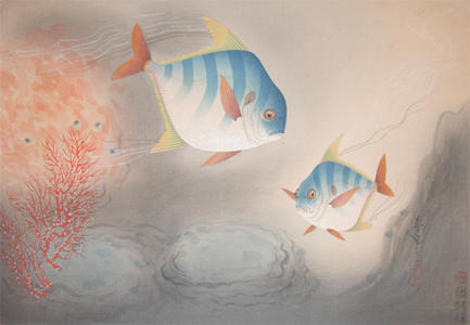 大野麦風: Angle Fish - Japanese Art Open Database