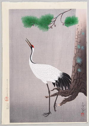 大野麦風: Crane - Japanese Art Open Database