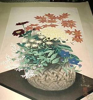 Bakufu Ohno: Flowers In Bamboo (Autumn) - Japanese Art Open Database