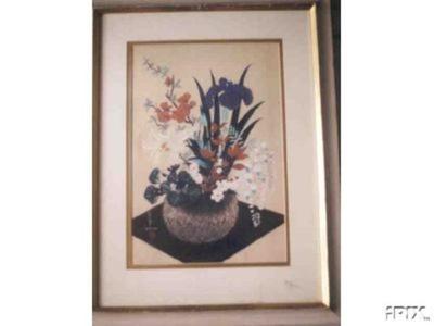 大野麦風: Flowers In Bamboo Basket (Spring) - Japanese Art Open Database