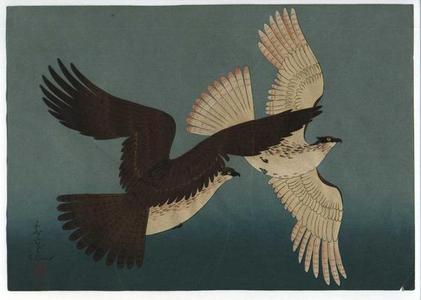 Bakufu Ohno: Hawks - Japanese Art Open Database