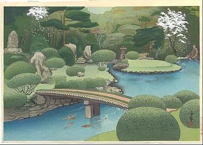 Bakufu Ohno: Kurodani Garden in Kyoto- Spring - Japanese Art Open Database