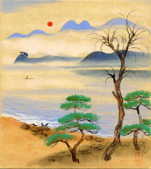 Bakufu Ohno: Ocean Scene- painting - Japanese Art Open Database