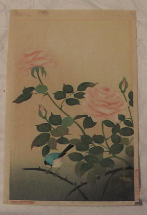Bakufu Ohno: Red Rose (large oban) - Japanese Art Open Database