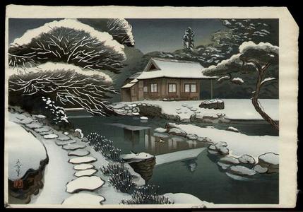 大野麦風: Unknown, snow scene - Japanese Art Open Database