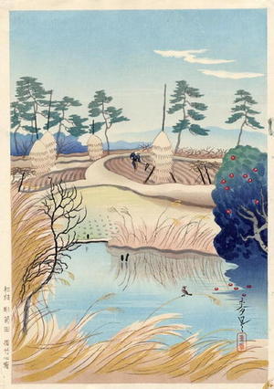 大野麦風: Early Spring — 早春 - Japanese Art Open Database