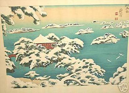 Bisen Fukuda: Matsushima Snow - Japanese Art Open Database