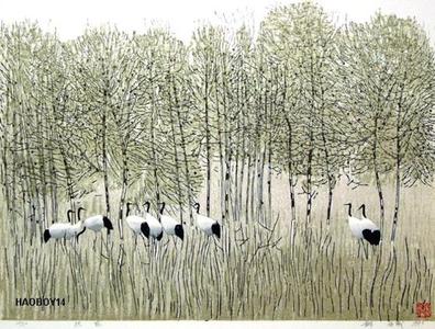 Boyi Hao: Garden in the Fall - Japanese Art Open Database