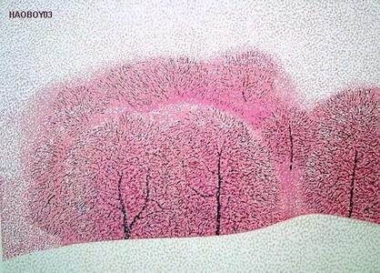 Boyi Hao: Plum Blossom in March - Japanese Art Open Database