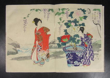 Toyohara Chikanobu: Wisteria Garden - Japanese Art Open Database