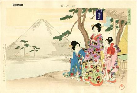 豊原周延: BIJIN viewing Fuji - Japanese Art Open Database