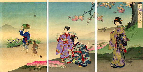 Toyohara Chikanobu: Cooling off - Japanese Art Open Database