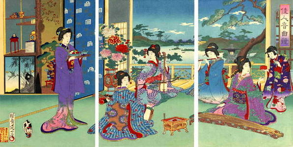 Toyohara Chikanobu: The Music Makers - Japanese Art Open Database