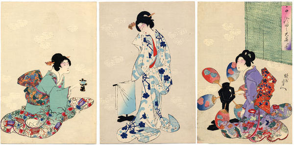 豊原周延: After the Bath - Japanese Art Open Database