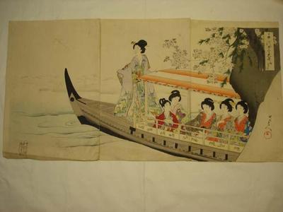 豊原周延: Boating — 舟遊び - Japanese Art Open Database