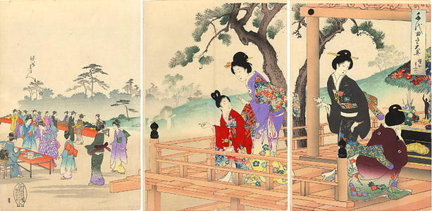 Toyohara Chikanobu: Buddha Festival — Shaka-moude - Japanese Art Open Database