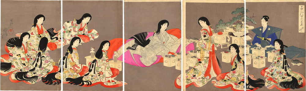 Toyohara Chikanobu: Engagement ceremony - Japanese Art Open Database