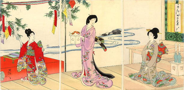 豊原周延: Tanabata Festival — 七夕 - Japanese Art Open Database